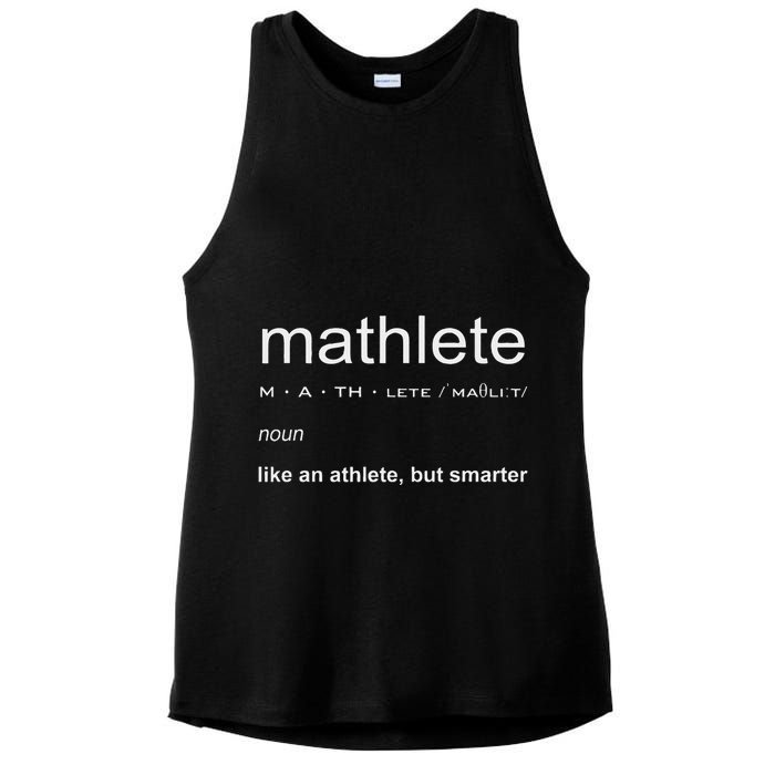 Mathlete Definition Nerd Geek Math Gifts Funny Math Ladies PosiCharge Tri-Blend Wicking Tank