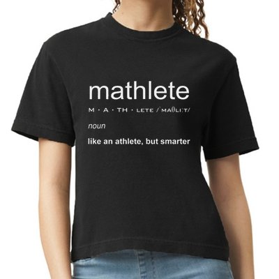 Mathlete Definition Nerd Geek Math Gifts Funny Math Comfort Colors Boxy T-Shirt