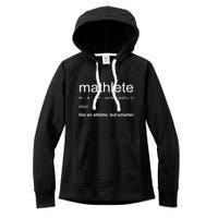 Mathlete Definition Nerd Geek Math Gifts Funny Math Women's Fleece Hoodie