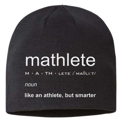 Mathlete Definition Nerd Geek Math Gifts Funny Math Sustainable Beanie