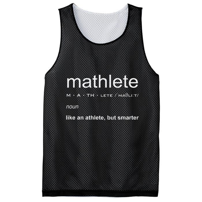 Mathlete Definition Nerd Geek Math Gifts Funny Math Mesh Reversible Basketball Jersey Tank