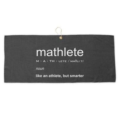 Mathlete Definition Nerd Geek Math Gifts Funny Math Large Microfiber Waffle Golf Towel