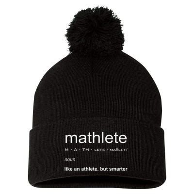 Mathlete Definition Nerd Geek Math Gifts Funny Math Pom Pom 12in Knit Beanie