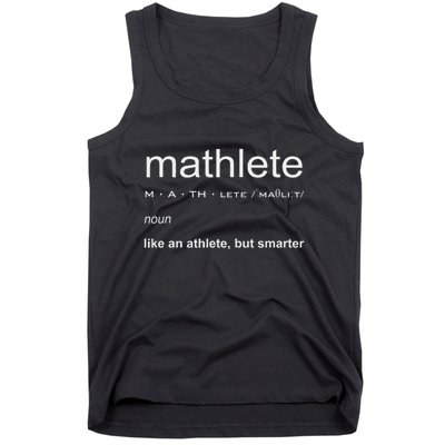 Mathlete Definition Nerd Geek Math Gifts Funny Math Tank Top