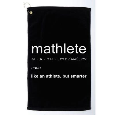 Mathlete Definition Nerd Geek Math Gifts Funny Math Golf Towel