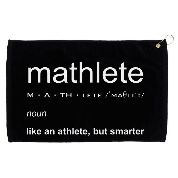 Mathlete Definition Nerd Geek Math Gifts Funny Math Grommeted Golf Towel