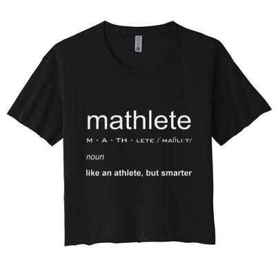 Mathlete Definition Nerd Geek Math Gifts Funny Math Crop Top