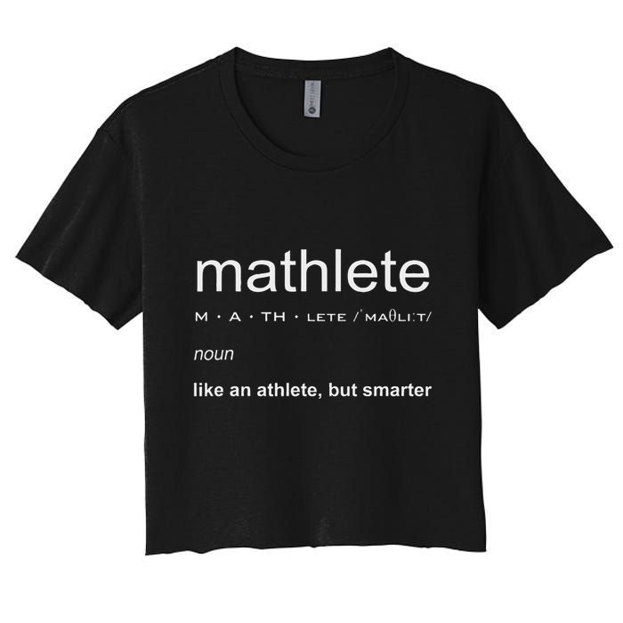 Mathlete Definition Nerd Geek Math Gifts Funny Math Crop Top