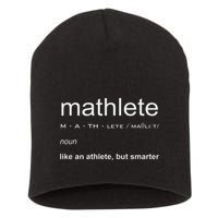 Mathlete Definition Nerd Geek Math Gifts Funny Math Short Acrylic Beanie
