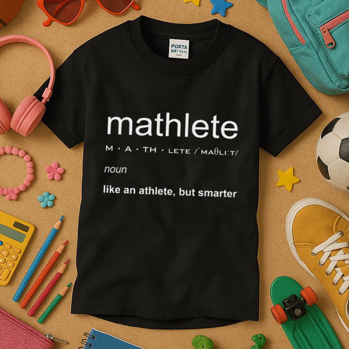 Mathlete Definition Nerd Geek Math Gifts Funny Math Kids T-Shirt