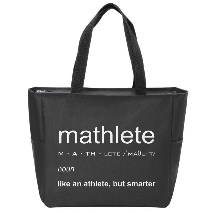 Mathlete Definition Nerd Geek Math Gifts Funny Math Zip Tote Bag