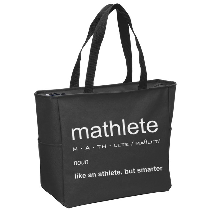 Mathlete Definition Nerd Geek Math Gifts Funny Math Zip Tote Bag