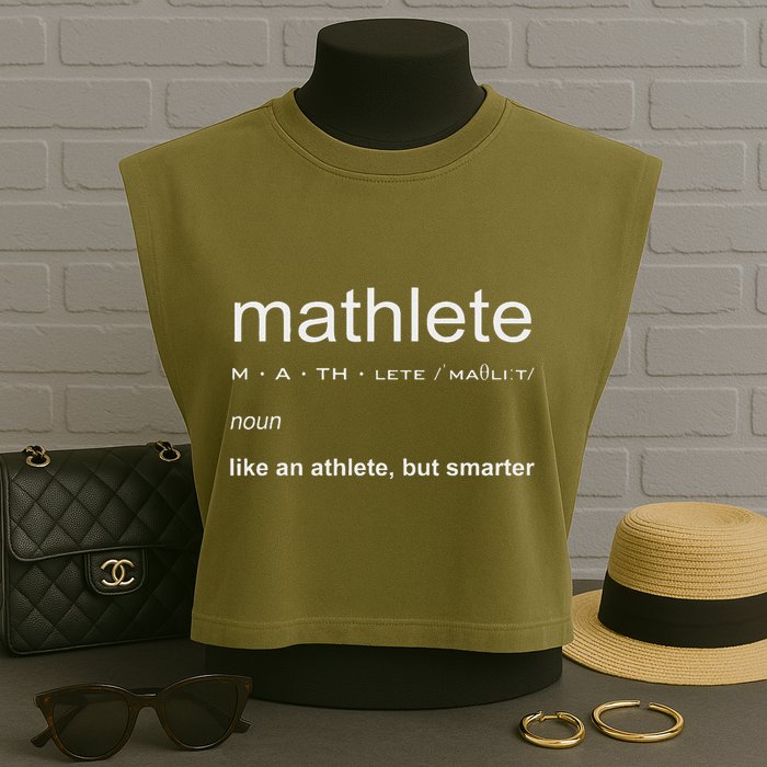 Mathlete Definition Nerd Geek Math Gifts Funny Math Garment-Dyed Women's Muscle Tee