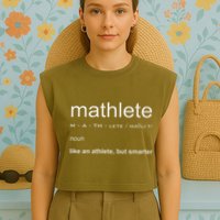 Mathlete Definition Nerd Geek Math Gifts Funny Math Garment-Dyed Women's Muscle Tee