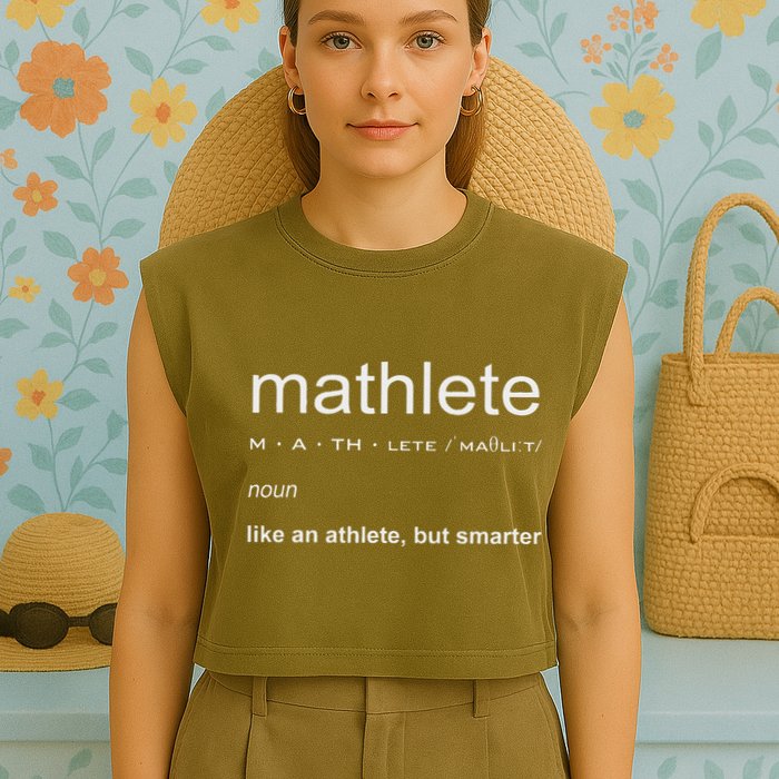 Mathlete Definition Nerd Geek Math Gifts Funny Math Garment-Dyed Women's Muscle Tee