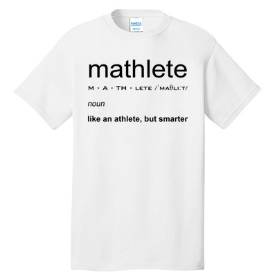 Mathlete Definition Nerd Geek Math Gifts Funny Math Tall T-Shirt