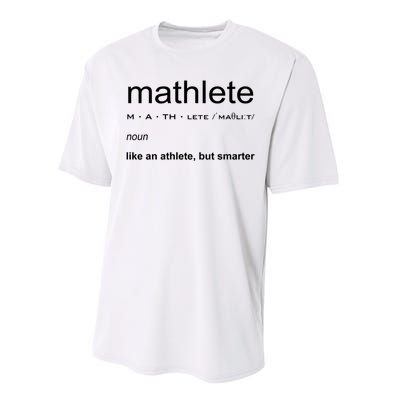 Mathlete Definition Nerd Geek Math Gifts Funny Math Performance Sprint T-Shirt