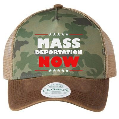 Mass Deportation Now Protest Legacy Tie Dye Trucker Hat