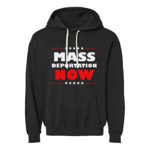 Mass Deportation Now Protest Garment-Dyed Fleece Hoodie