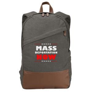 Mass Deportation Now Protest Cotton Canvas Backpack