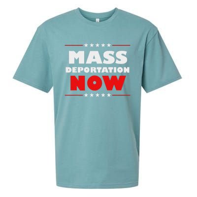 Mass Deportation Now Protest Sueded Cloud Jersey T-Shirt