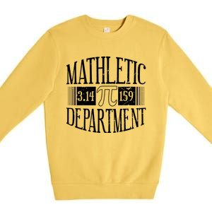 Math Departt Number Math Holiday Mathematics Funny Pi Day Gift Premium Crewneck Sweatshirt