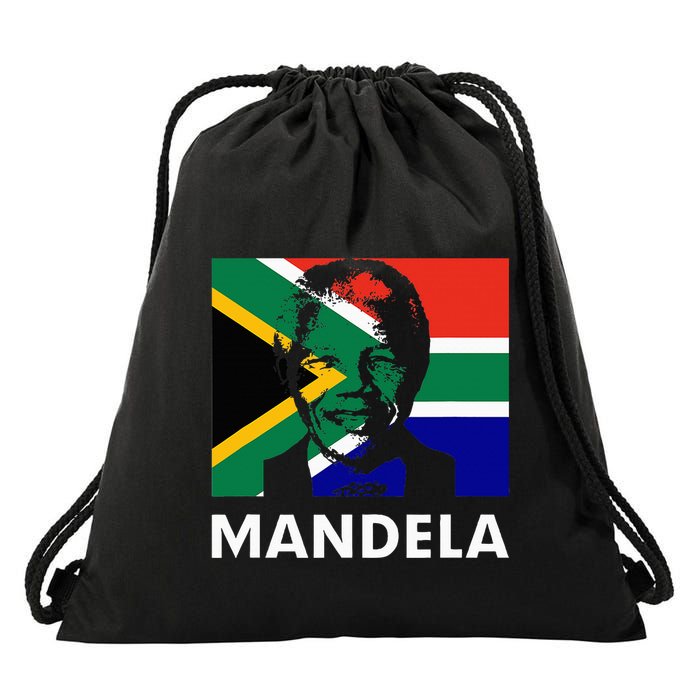 Mandela Day Nelson Mandela Design Drawstring Bag