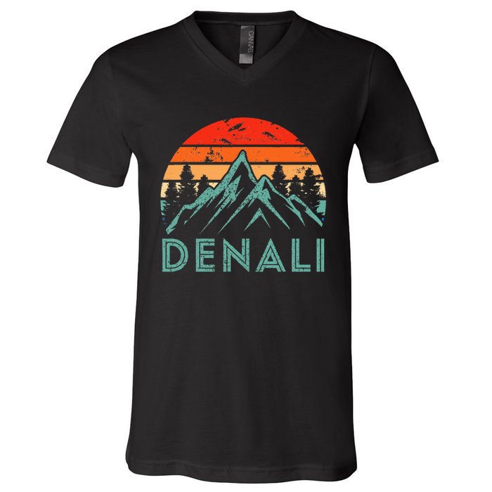 Mt. Denali National Park Alaska Denali V-Neck T-Shirt