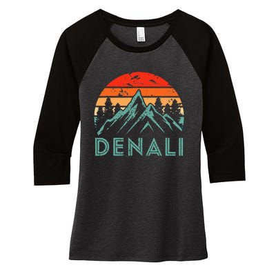 Mt. Denali National Park Alaska Denali Women's Tri-Blend 3/4-Sleeve Raglan Shirt