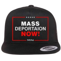 Mass Deportation Now 2024 Flat Bill Trucker Hat