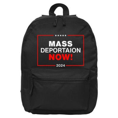 Mass Deportation Now 2024 16 in Basic Backpack