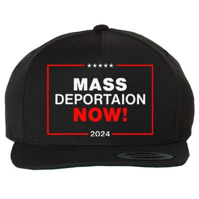 Mass Deportation Now 2024 Wool Snapback Cap