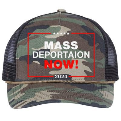 Mass Deportation Now 2024 Retro Rope Trucker Hat Cap