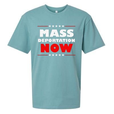 Mass Deportation Now Protest Sueded Cloud Jersey T-Shirt