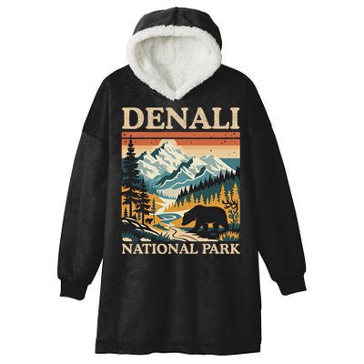 Mount Denali National Park Hooded Wearable Blanket