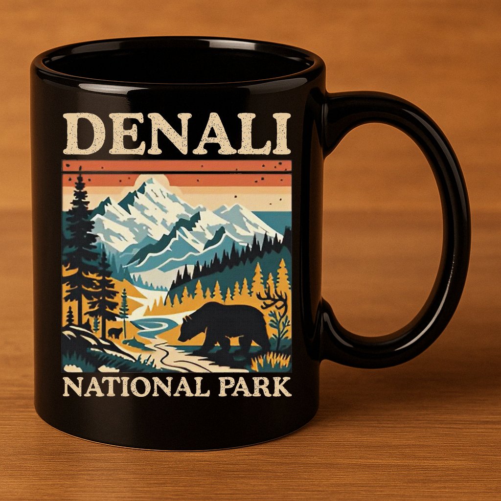 Mount Denali National Park 11oz C Handle Ceramic Mug