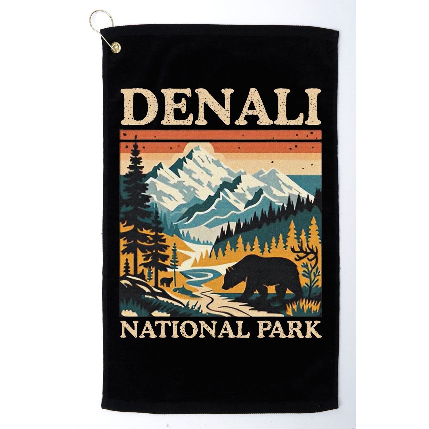 Mount Denali National Park Golf Towel