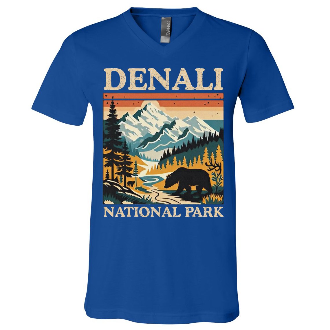 Mount Denali National Park V-Neck T-Shirt