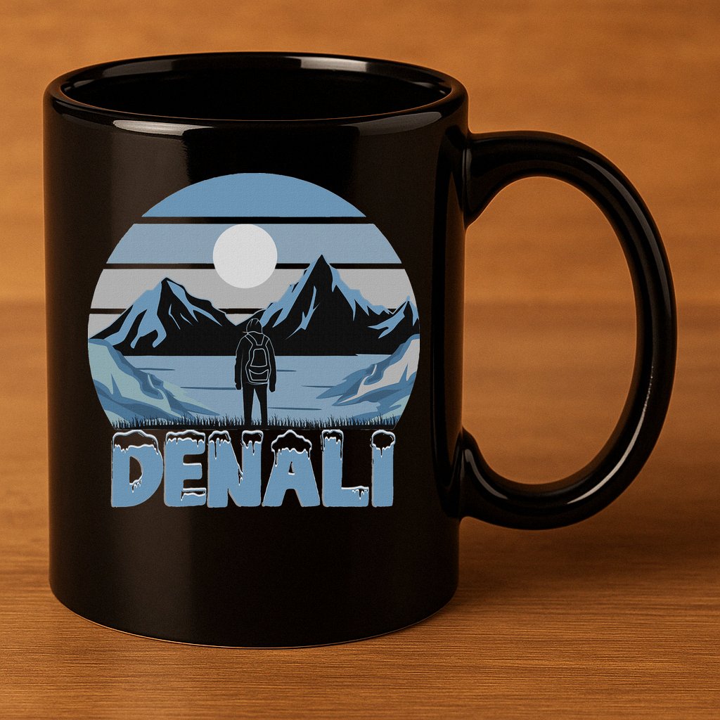 Mt. Denali National Park Alaska Mountain 11oz C Handle Ceramic Mug