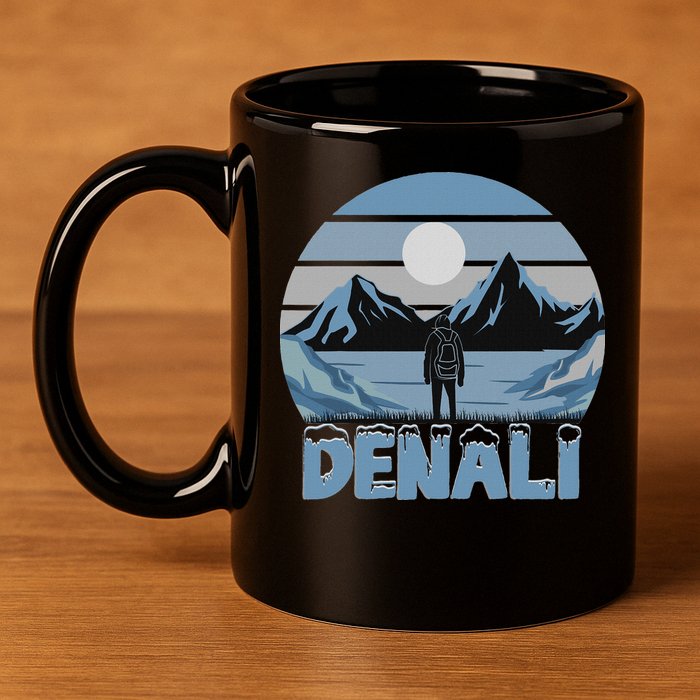 Mt. Denali National Park Alaska Mountain 11oz C Handle Ceramic Mug