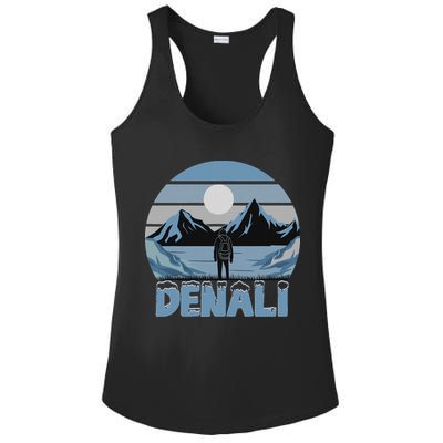 Mt. Denali National Park Alaska Mountain Ladies PosiCharge Competitor Racerback Tank