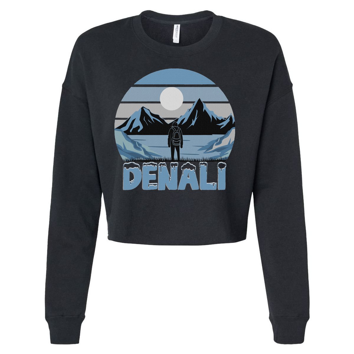 Mt. Denali National Park Alaska Mountain Cropped Pullover Crew