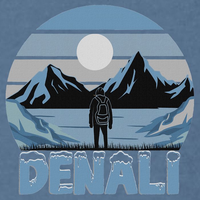 Mt. Denali National Park Alaska Mountain Garment-Dyed Sweatshirt