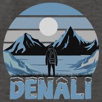 Mt. Denali National Park Alaska Mountain Vector Backpack