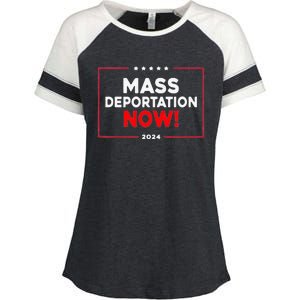 Mass Deportation Now 2024 Enza Ladies Jersey Colorblock Tee