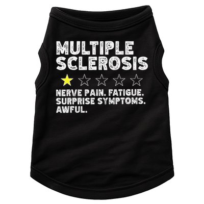 MS Do Not Recommend Funny Multiple Sclerosis Humor Awareness Doggie Tank