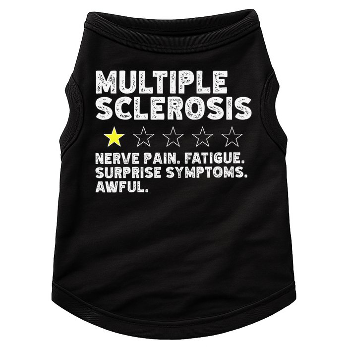 MS Do Not Recommend Funny Multiple Sclerosis Humor Awareness Doggie Tank