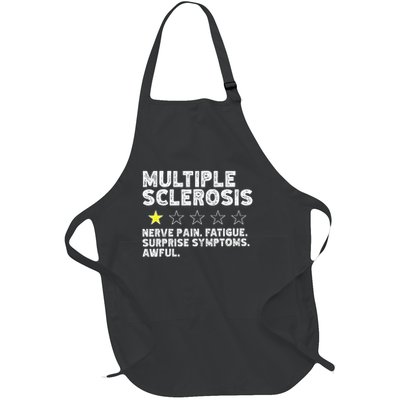 MS Do Not Recommend Funny Multiple Sclerosis Humor Awareness Full-Length Apron With Pockets