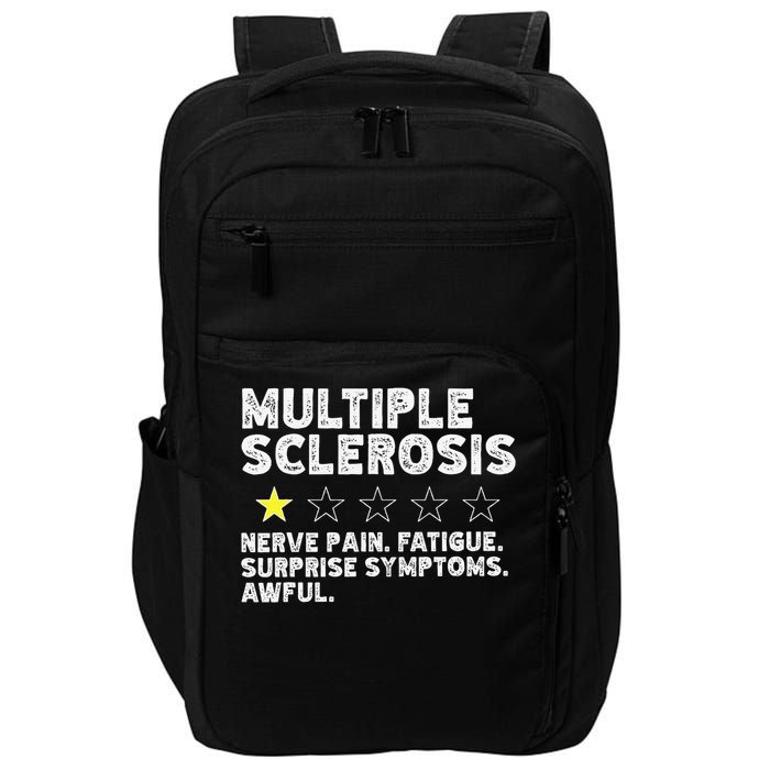 MS Do Not Recommend Funny Multiple Sclerosis Humor Awareness Impact Tech Backpack