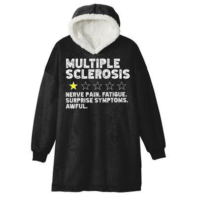 MS Do Not Recommend Funny Multiple Sclerosis Humor Awareness Hooded Wearable Blanket